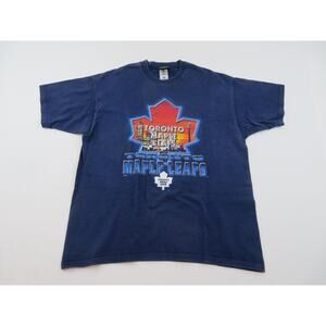 Toronto Maple Leafs Pro Player Blue Orange T-shirt Sz XL Y2K Hockey